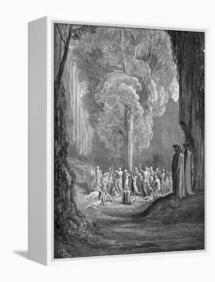 Virgil Shows the Tree to Dante, 1880-Gustave Doré-Framed Premier Image Canvas