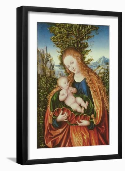 Virgin and Child, 1518-Lucas Cranach the Elder-Framed Giclee Print