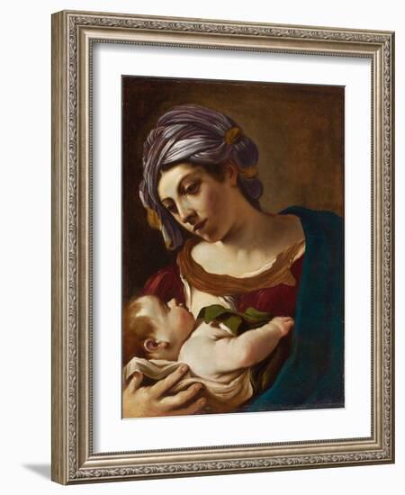 Virgin and Child, 1621-22 (Painting)-Guercino (1591-1666)-Framed Giclee Print