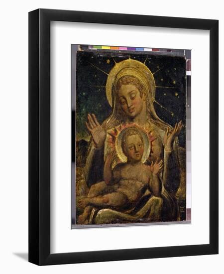 Virgin and Child, 1825 (Tempera on Panel)-William Blake-Framed Giclee Print