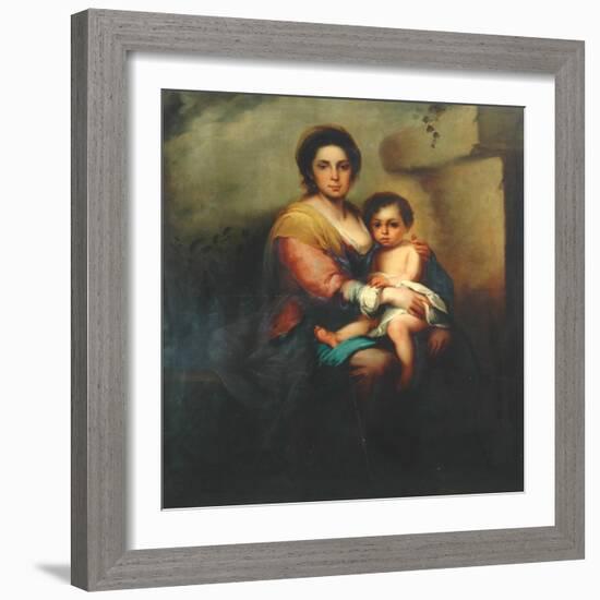 Virgin and child, 18th century-Bartolome Esteban Murillo-Framed Giclee Print