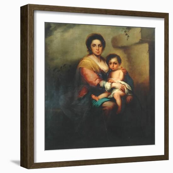 Virgin and child, 18th century-Bartolome Esteban Murillo-Framed Giclee Print