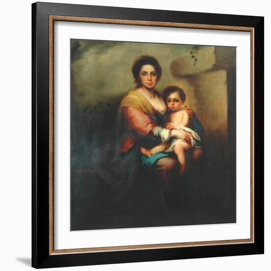 Virgin and child, 18th century-Bartolome Esteban Murillo-Framed Giclee Print