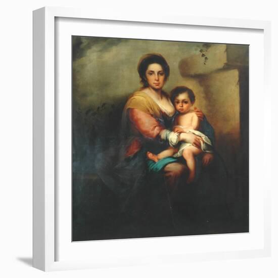 Virgin and child, 18th century-Bartolome Esteban Murillo-Framed Giclee Print