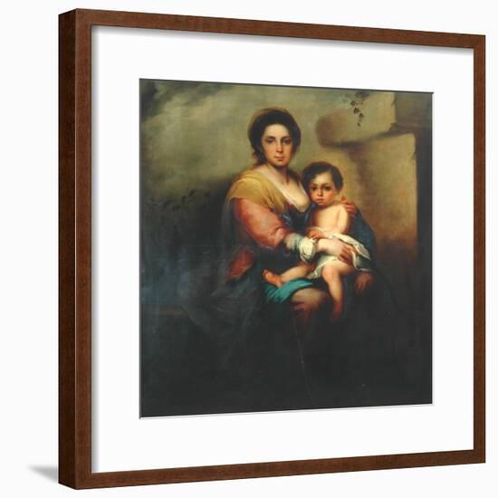 Virgin and child, 18th century-Bartolome Esteban Murillo-Framed Giclee Print