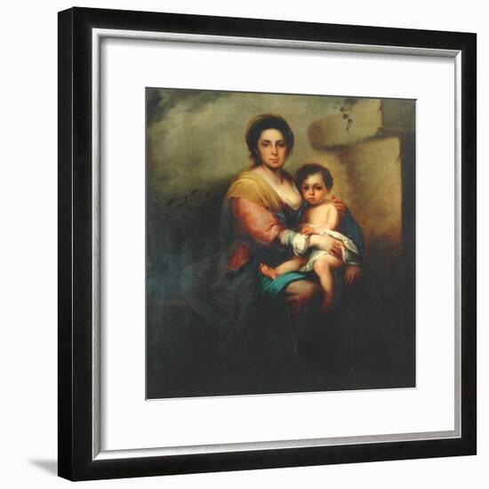 Virgin and child, 18th century-Bartolome Esteban Murillo-Framed Giclee Print