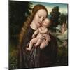 Virgin and Child - Ambrosius Benson (1495-1550). Oil on Wood. Dimension : 14,5X14,5 Cm. Private Col-Ambrosius Benson-Mounted Giclee Print