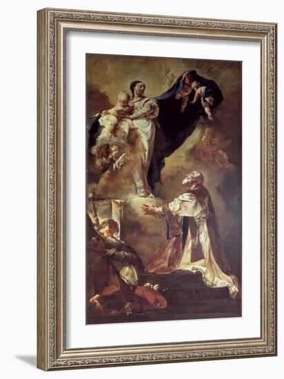 Virgin and Child Appearing to St. Philip Neri, 1725-26-Giovanni Battista Piazzetta-Framed Giclee Print