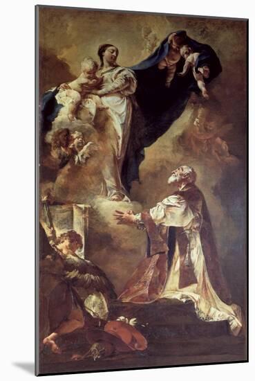 Virgin and Child Appearing to St. Philip Neri, 1725-26-Giovanni Battista Piazzetta-Mounted Giclee Print