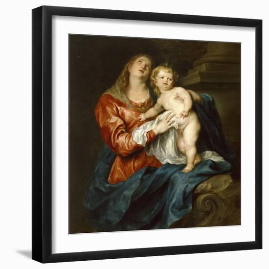 Virgin and Child, C.1630-32 (Oil on Canvas)-Anthony Van Dyck-Framed Giclee Print