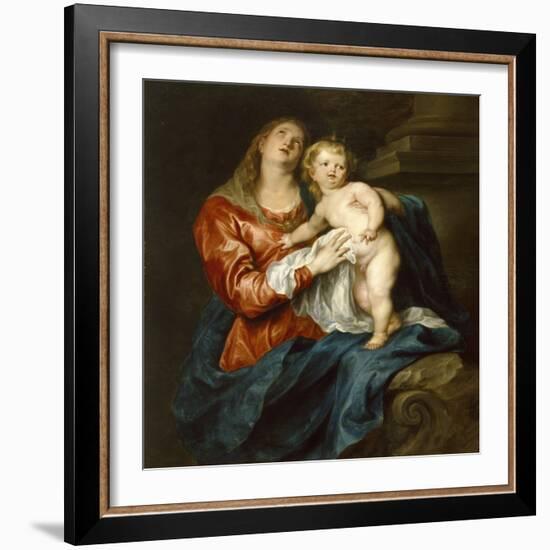 Virgin and Child, C.1630-32 (Oil on Canvas)-Anthony Van Dyck-Framed Giclee Print