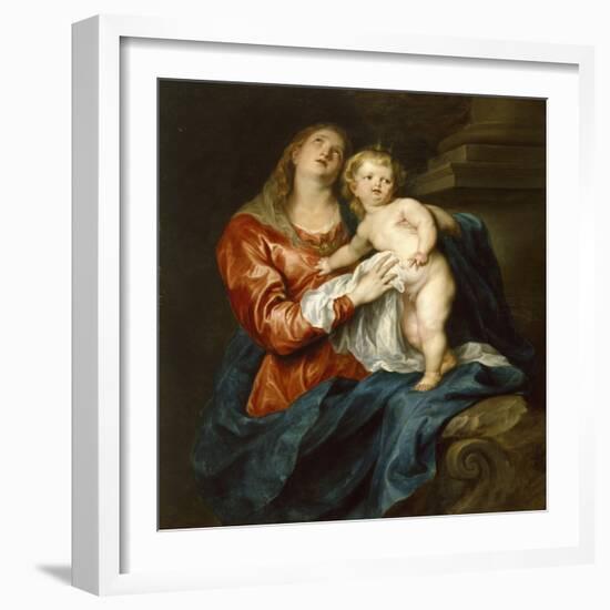 Virgin and Child, C.1630-32 (Oil on Canvas)-Anthony Van Dyck-Framed Giclee Print