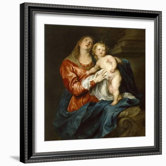 Virgin and Child, C.1630-32 (Oil on Canvas)-Anthony Van Dyck-Framed Giclee Print