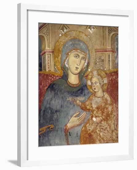 Virgin and Child, Detail from Central Section of Enthroned Madonna with Angels-Magister Consolus-Framed Giclee Print