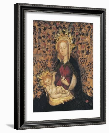 Virgin and Child, Detail from Madonna of Rose Garden-Michelino Da Besozzo-Framed Giclee Print