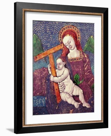 Virgin and Child (Enamel)-French School-Framed Giclee Print