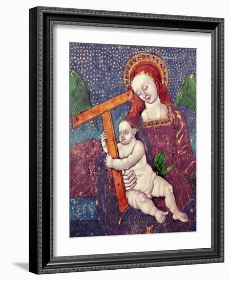 Virgin and Child (Enamel)-French School-Framed Giclee Print