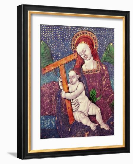 Virgin and Child (Enamel)-French School-Framed Giclee Print