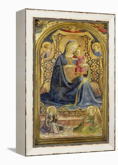 Virgin and Child Enthroned Surrounded by Angels-Fra Angelico-Framed Premier Image Canvas