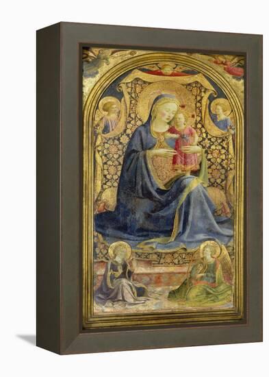 Virgin and Child Enthroned Surrounded by Angels-Fra Angelico-Framed Premier Image Canvas