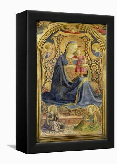 Virgin and Child Enthroned Surrounded by Angels-Fra Angelico-Framed Premier Image Canvas