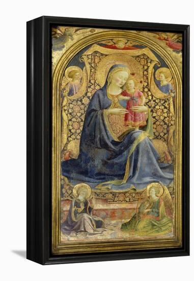 Virgin and Child Enthroned Surrounded by Angels-Fra Angelico-Framed Premier Image Canvas