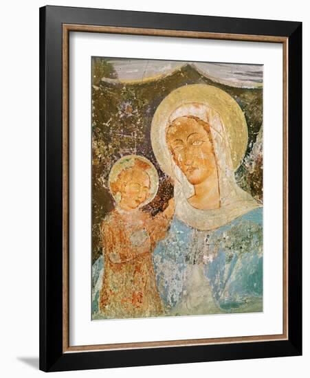 Virgin and Child (Fresco)-Italian School-Framed Giclee Print