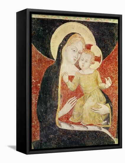 Virgin and Child (Fresco)-Italian School-Framed Premier Image Canvas