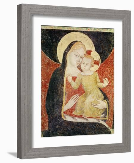 Virgin and Child (Fresco)-Italian School-Framed Giclee Print