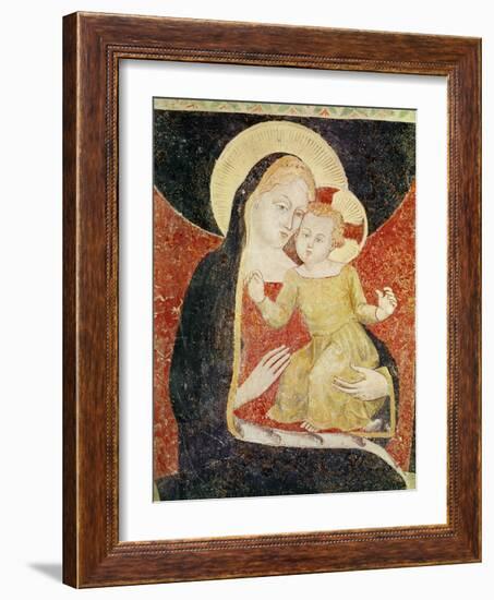 Virgin and Child (Fresco)-Italian School-Framed Giclee Print