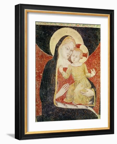 Virgin and Child (Fresco)-Italian School-Framed Giclee Print