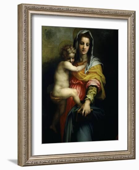 Virgin and Child from Madonna of the Harpies with Saint John Baptist and St Francis C.1517 Detail-Andrea del Sarto-Framed Giclee Print