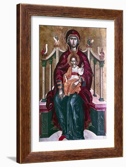 Virgin and Child Icon, 1664-Emmanuel Tzanes-Framed Giclee Print