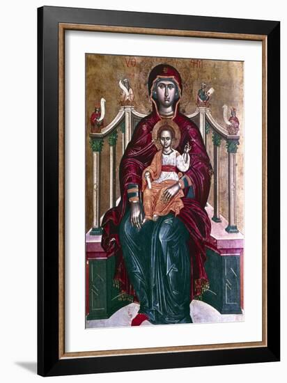 Virgin and Child Icon, 1664-Emmanuel Tzanes-Framed Giclee Print