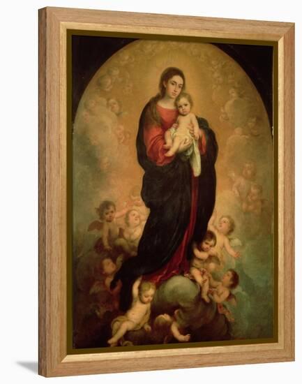 Virgin and Child in Glory, 1673-Bartolome Esteban Murillo-Framed Premier Image Canvas