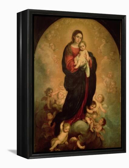 Virgin and Child in Glory, 1673-Bartolome Esteban Murillo-Framed Premier Image Canvas