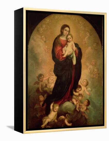 Virgin and Child in Glory, 1673-Bartolome Esteban Murillo-Framed Premier Image Canvas