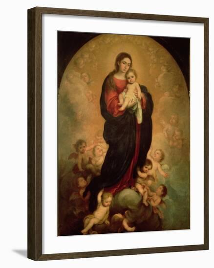 Virgin and Child in Glory, 1673-Bartolome Esteban Murillo-Framed Giclee Print