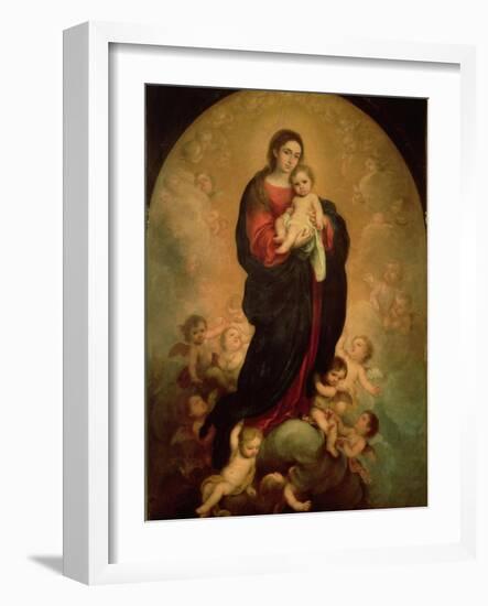 Virgin and Child in Glory, 1673-Bartolome Esteban Murillo-Framed Giclee Print