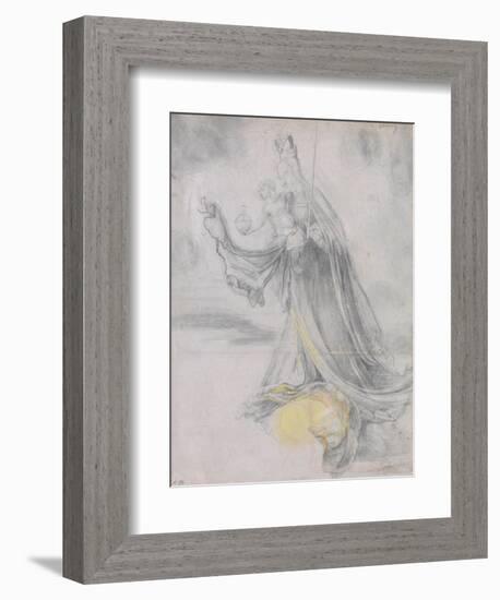 Virgin And Child in the Clouds-Matthias Grünewald-Framed Giclee Print