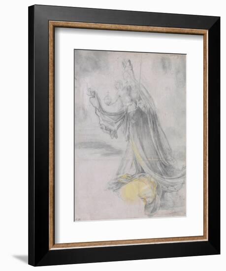 Virgin And Child in the Clouds-Matthias Grünewald-Framed Giclee Print