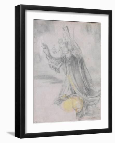 Virgin And Child in the Clouds-Matthias Grünewald-Framed Giclee Print