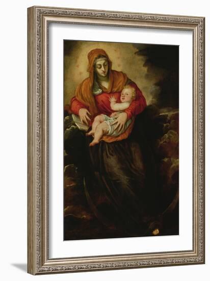 Virgin and Child, known as the Immaculate Conception (Oil on Canvas)-Jacopo Robusti Tintoretto-Framed Giclee Print