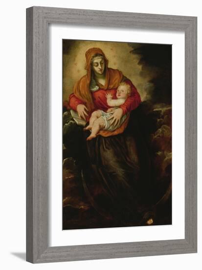 Virgin and Child, known as the Immaculate Conception (Oil on Canvas)-Jacopo Robusti Tintoretto-Framed Giclee Print