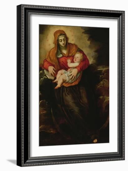 Virgin and Child, known as the Immaculate Conception (Oil on Canvas)-Jacopo Robusti Tintoretto-Framed Giclee Print