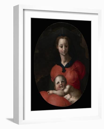 Virgin and Child, Known as the Madonna del Libro, c.1545-46-Jacopo Pontormo-Framed Giclee Print