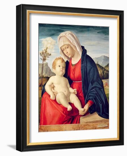 Virgin and Child (Oil on Board)-Giovanni Battista Cima Da Conegliano-Framed Giclee Print