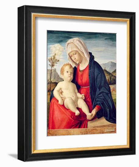 Virgin and Child (Oil on Board)-Giovanni Battista Cima Da Conegliano-Framed Giclee Print