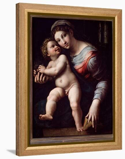 Virgin and Child (Painting, 16Th Century)-Giulio Romano-Framed Premier Image Canvas