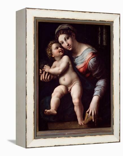 Virgin and Child (Painting, 16Th Century)-Giulio Romano-Framed Premier Image Canvas